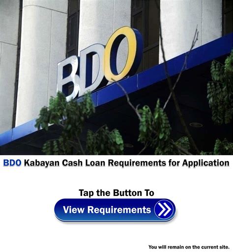 bdo personal loan|bdo ofw loan requirements.